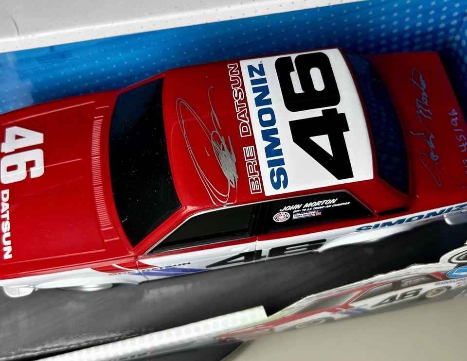 Maisto Tech R/C BRE Datsun 510 1:24 — Firmado por Brock & Morton — Desgaste en caja — Raro Foto 3 de 4