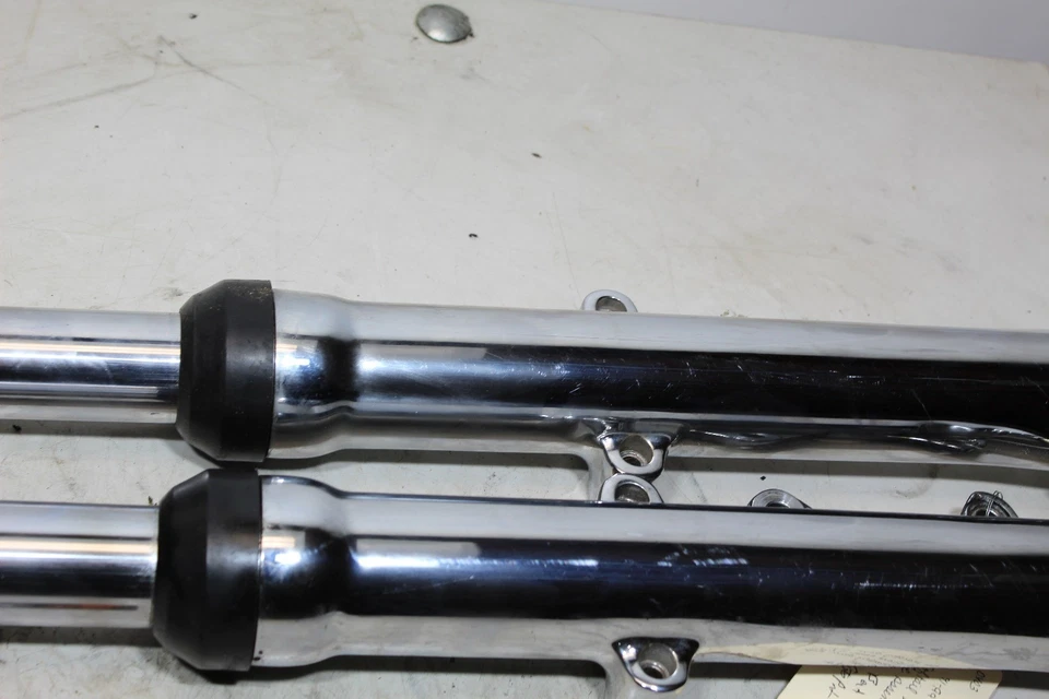 91-99 Harley Dyna Softail Horquilla Delantera Deslizante Cromo Juego de Tubo Doblado Para Piezas Foto 4 de 4