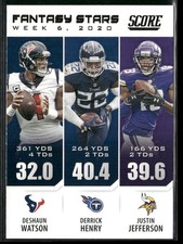 2021 Score Deshaun Watson / Derrick Henry / Justin Jefferson FS6 Fantasy Stars