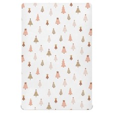 Christmas Crib Sheets Boys Girls Pink Forest Fitted Mini Stretch 39x27 Inch