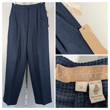 Perry Ellis Vintage Marc Jacobs Era Tweed Trousers NWT Bloomingdales Teal Purple