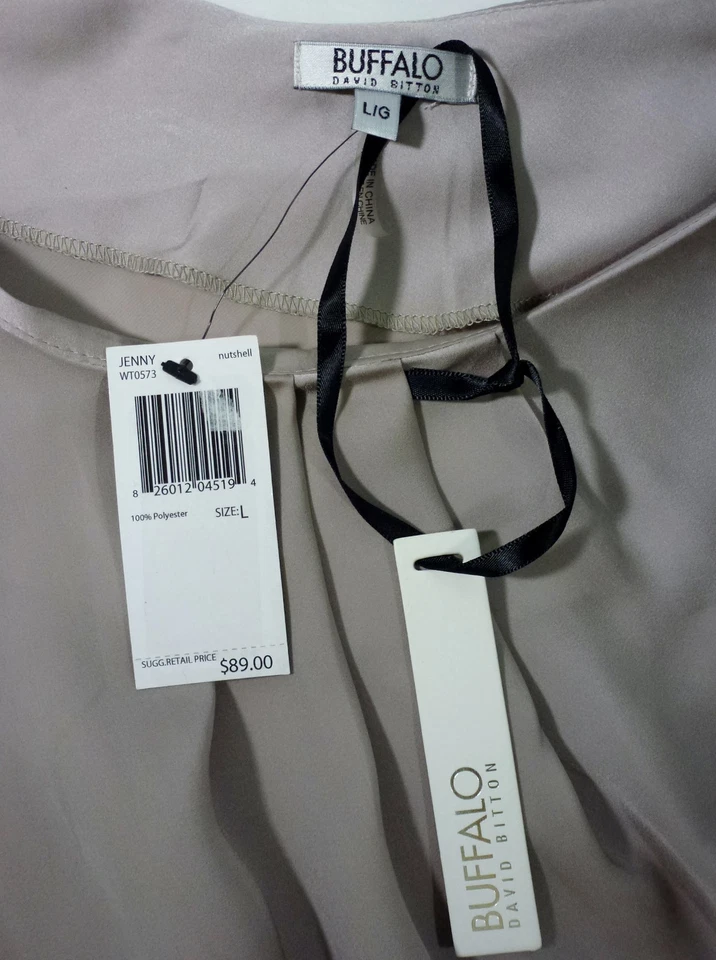 Saia grande Buffalo bege Jenny alargada David Bitton neutra casual quadril  - Imagem 3 de 4