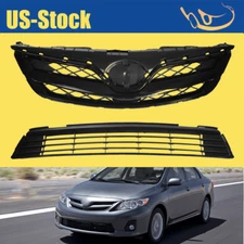 For 2011 2012-13 Toyota Corolla Front Bumper Upper & Lower Grille Assembly Set