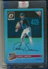 Dansby Swanson 2017 Donruss Optic Auto Rated Rookie Serial #d /5 Atlanta Braves