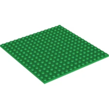 LEGO - Square Base Plate - 16 X 16 (5 inch) - Green
