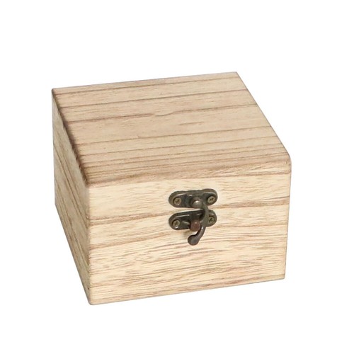 Caja de reloj de madera natural de Estados Unidos estuche de almacenamiento exhibición de joyas clásicas regalos sin pintar - Imagen 7 de 11