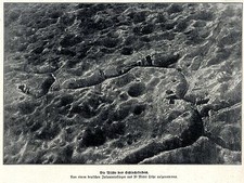 1917 Westfront Fliegeraufnahme aus 20 Meter:Die W&uuml;ste des  Schlachtfeldes *  WW1