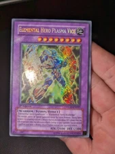 yugioh ELEMENTAL HERO PLASMA VICE GLAS-EN037 Secret Rare 1st Edition LP