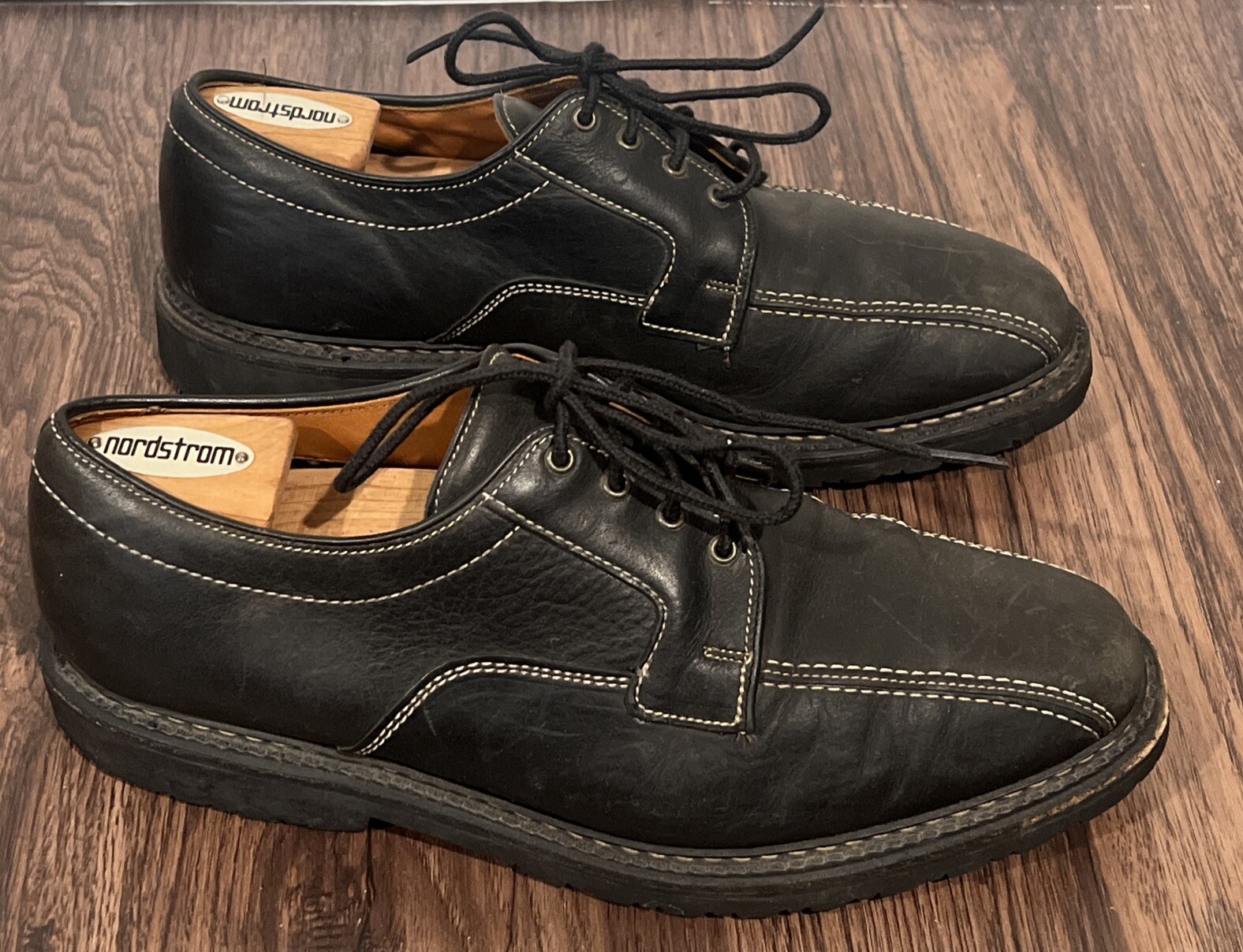 Allen Edmonds Mapleton Black Leather Men's Derby Dress Shoes Size