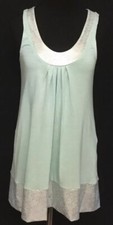Womens EXPRESS Mint Green Silver Jersey Knit Dress with Pockets Size Small