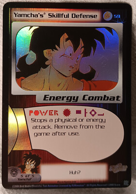 Yamcha's Skillful Defense Holo Foil 59 Score 2001 DRAGON BALL Z TCG Frieza Saga
