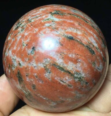 260g Natural Red Spots Que Sera Stone Sphere Llanite Crystal Ball