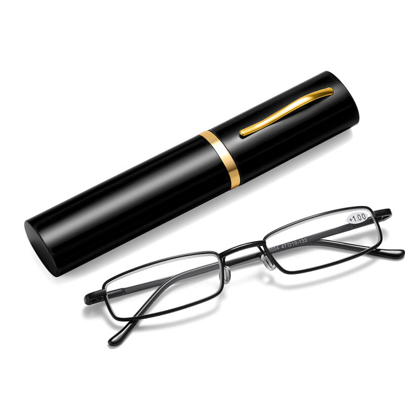 Slim With Pen Clip Tube Case Eyeglasses Readers For Men Women Reading Glasses - Foto 11