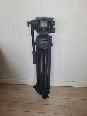Manfrotto 546B Tripod with 504HD Fluid Video Head | eBay
