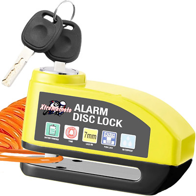 Alarm Motorrad Scheibenschloss Bremse Roller Motorrad Fahrrad Bike Sicherheitserinnerung