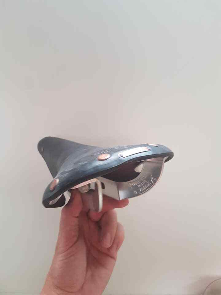 Sella Ideale 80 In Pelle Nera – Made In France – NOS Per Bici Herse, Singer, Rotens, Peugeot