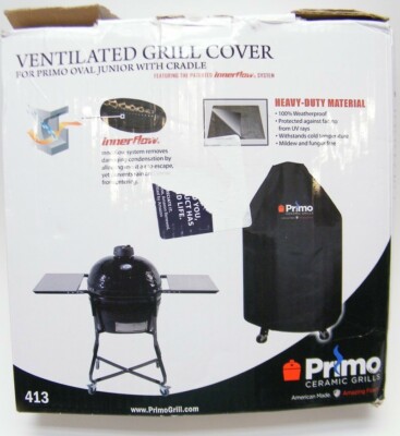 NEW PRIMO CERAMIC GRILL COVER OVAL JUNIOR WITH CRADLE 413