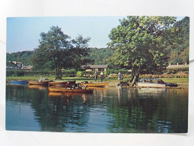 Riverside Tea Gardens At Swan Hotel Newby Bridge Cumbria New Vintage Postcard