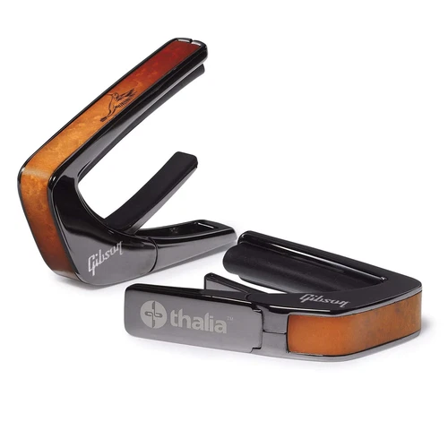 Thalia Gibson Licensed Black Chrome Finish Guitar Capo, Hummingbird