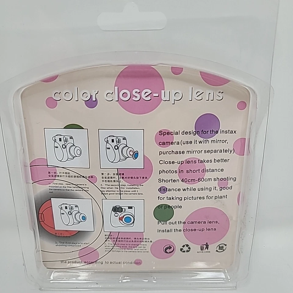 Fujifilm Colored Close-Up Lens Filters For Instax Mini Camera 4 Pk Fits 9 8 7S - Image 2 of 4