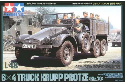 German 6x4 Truck Krupp Protze Kfz.70 1:48 TA32534 - tamiya modellismo - Immagine 3 di 3