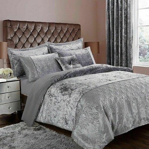 Luxury Crushed Velvet Duvet Cover Quilt Soft Cosy Bedding Set & Pillowcases All* - Picture 8 of 47