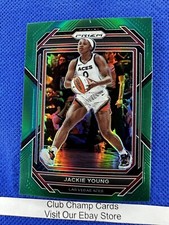 2023 #121 Jackie Young WNBA Panini Prizm Basketball Green Prizm Aces