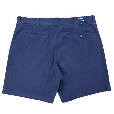 J Crew Mens Flex Chino Shorts Navy Blue Size 35 L0923 | eBay