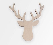 Wooden Deer Head Antlers, Wooden Cut Out, Wall Art, Home Decor, Wall Hanging