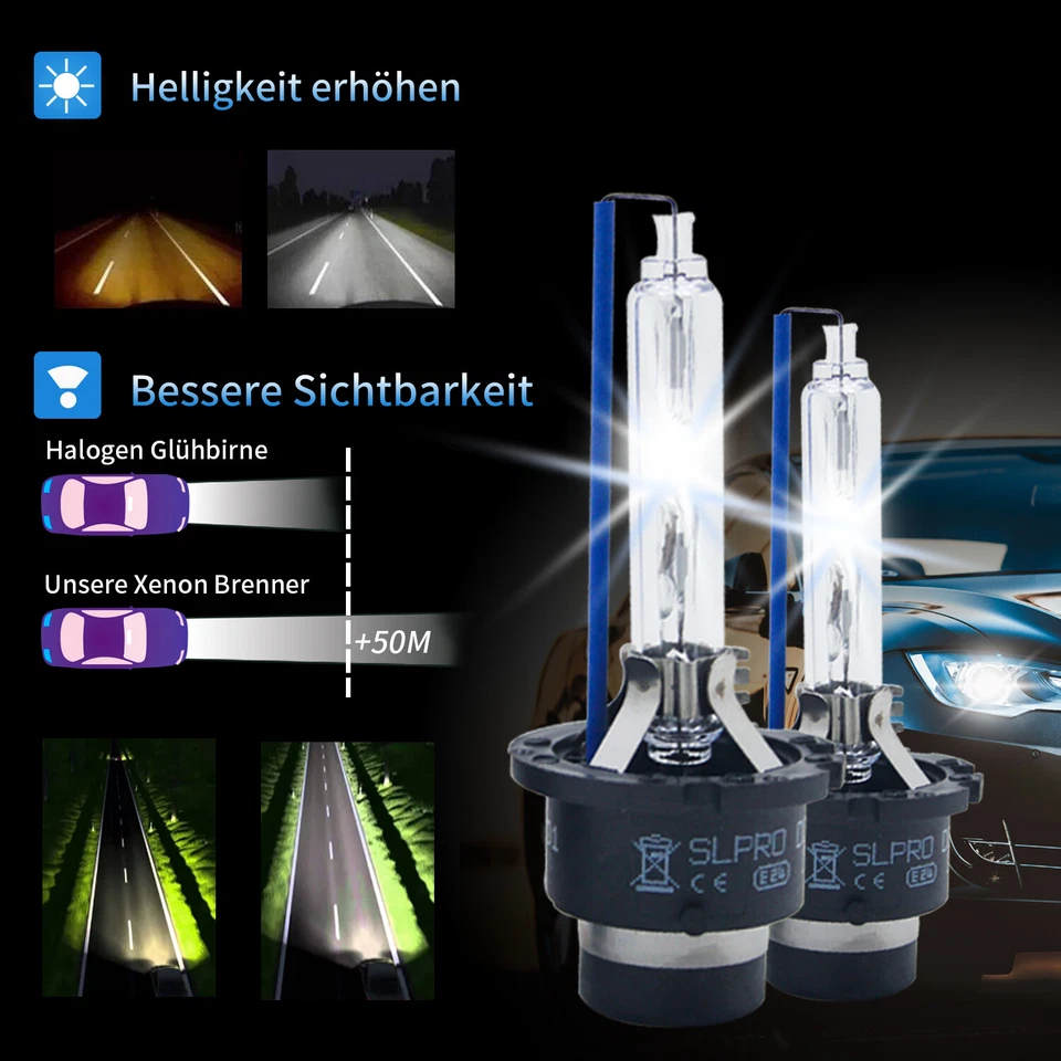 Xenon Brenner D2S passend für VW Sharan 7N 2x Scheinwerfer Lampe BLACK EDITION 8 - Bild 4 von 4