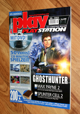 2003 Playstation Magazin Ghosthunter Max Payne 2 Metal Gear Solid 3 Speed Kings 
