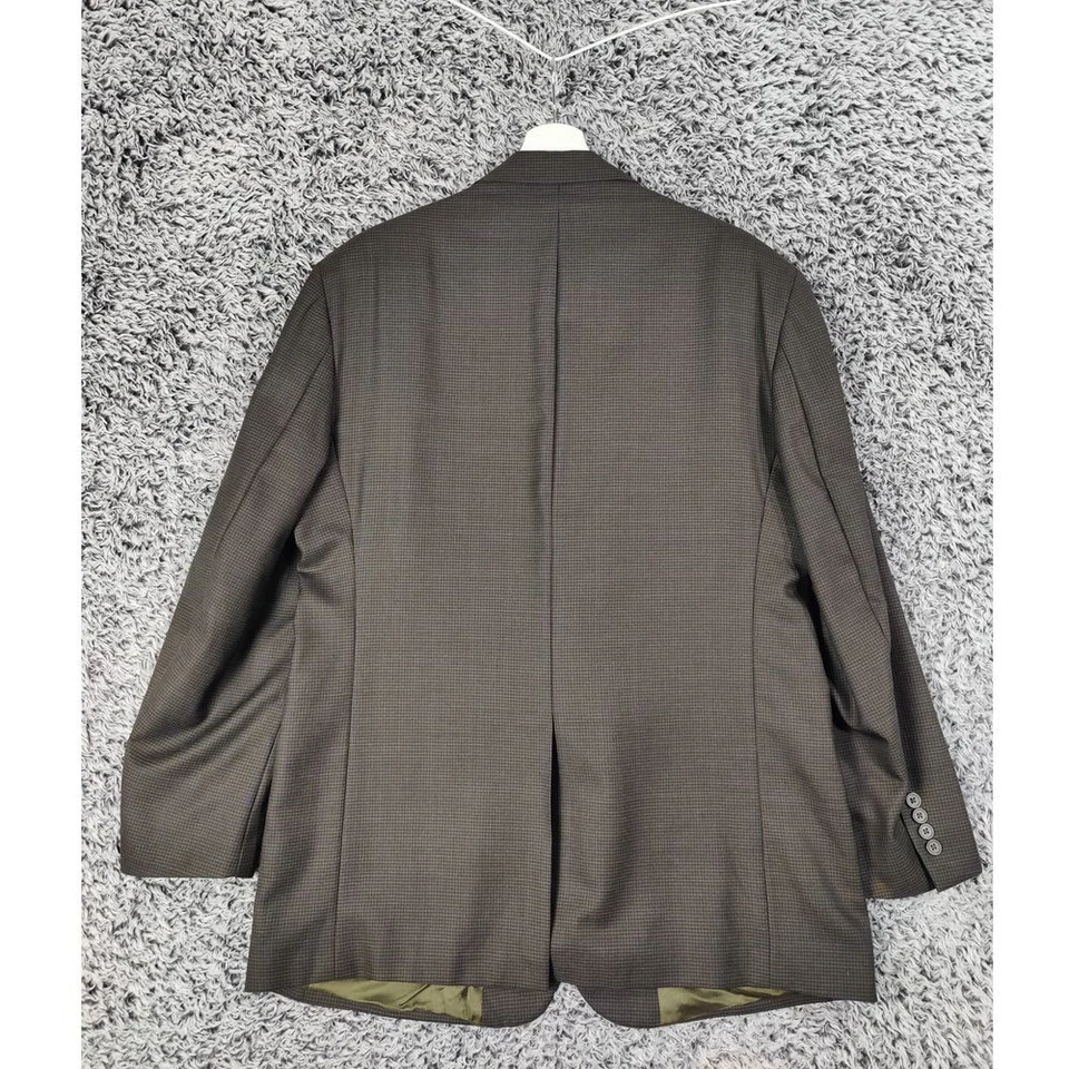 Casaco esportivo masculino BROOKS BROTHERS 346 lã tamanho 46R marrom micro Houndstooth 2 BTN - Imagem 3 de 4