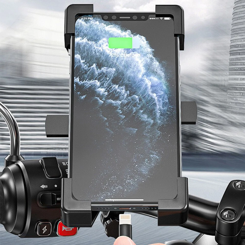 Motorcycle Bicycle MTB Bike Handlebar Mount Holder for Cell Phone iPhone GPS - Image 4 of 4