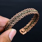 Pure Copper Magnetic Adjustable Handmade Vintage Bangle Jewelry CB-04-0051 — photo 2