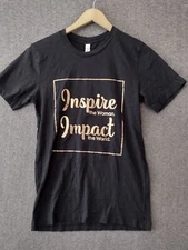 Inspire the Woman Impact the World Short Sleeve T-Shirt Unisex Black Size S