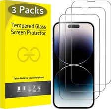 3X Tempered Glass Screen Protector For iPhone 16 15 14 13 12 11 Pro Max XR 6 7 8