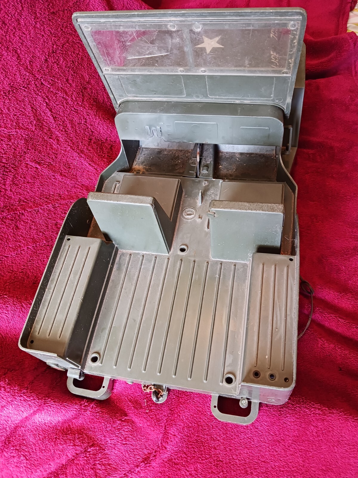 Vintage 1964 GI Joe Jeep 7000 HQ 26For PARTS, Missing Wheel And Other