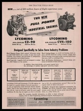 1956 Lycoming C2-90 CV4-180 Farm Tractor Air Cooled Industrial Engines Print Ad