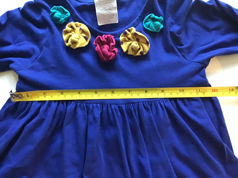 Vestido Niñas Mallory Mayo Talla 5 Manga Larga Azul Ocasión Especial Colorido Foto 4 de 4