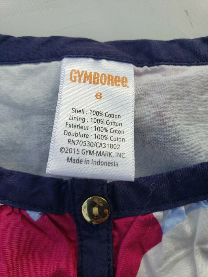 Vestido Gimboree Niñas Talla 6 Dije Clase Floral Verano Azul Marino Blanco Flor Foto 3 de 4