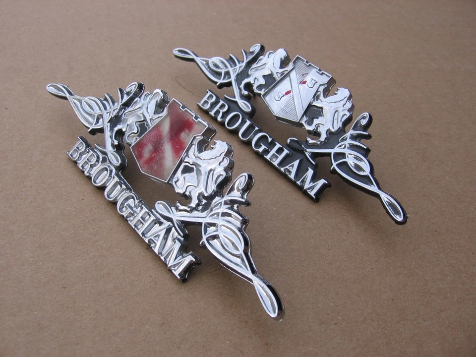 👉74 78 CHRYSLER NEW YORKER ROOF SIDE SAIL PANEL EMBLEM BADGE OEM #3810011--BOTH - Image 2 of 4