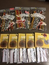 Spritz 3-Count Paper Fans & 20-Paper Straws Animal Print Lot Of 8 Packs Mixed