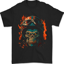 Biker Gorilla Totenkopf Motorrad Herren 100% Cotton