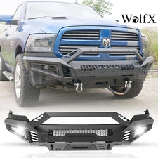 4 in 1 Front Bumper w/LED Pod Lights For 2019-2024 Ram 1500 Classic Pickup Truck