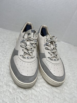 COACH Men’s CitySole Sue Court G4943 Casual Gray Ivory White Sneakers Sz 8D 