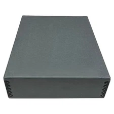 Acid-Free Archival Storage Box Gray 9.75x12.75x3 Drop Front Museum Case