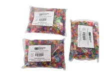 S S Worldwide Color Splash Square Plastic Tile Assortment 3 Bags Craft Mosaic