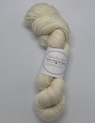 Twice Sheared Sheep Classic Sock 80% SUPERWASH MERINO WOOL Yarn 1 Skein 400 yds