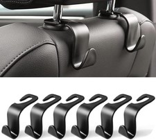 S Type Car Seat Headrest Hooks 6 Pack Universal Hanger For Handbags Coats And G