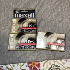 Lot Of 3 Maxell MAX203010 High Grade VHS-C Videotape Cassette